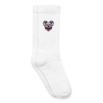 Koala - Chaussettes de tennis bio enfant - blanc - Droite