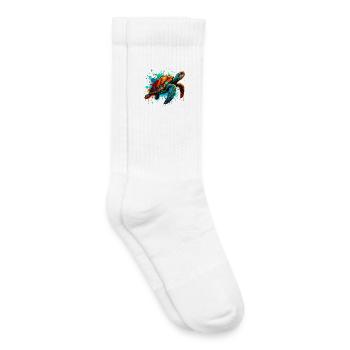 Turtle - Kids Tennis Socks - white - Right