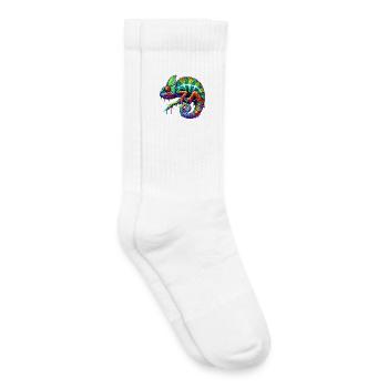 Caméléon - Chaussettes de tennis bio enfant - blanc - Droite