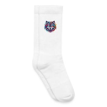 Loup - Chaussettes de tennis bio enfant - blanc - Droite