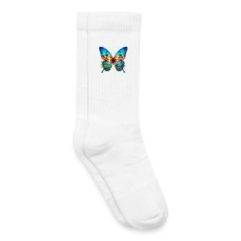 Butterfly - Kids Tennis Socks - white - Right