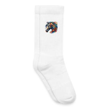 Cheval - Chaussettes de tennis bio enfant - blanc - Droite