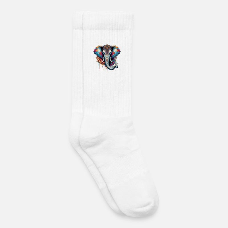 Elefant - Kinder Tennissocken - Weiß