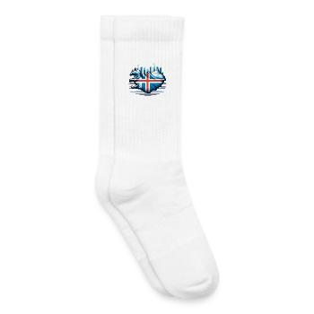 islande Islande 9 - Chaussettes de tennis bio enfant - blanc - Droite