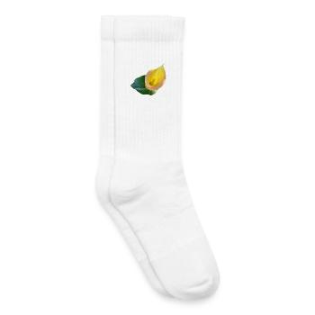 LYS CALLA JAUNE - Chaussettes de tennis bio enfant - blanc - Droite