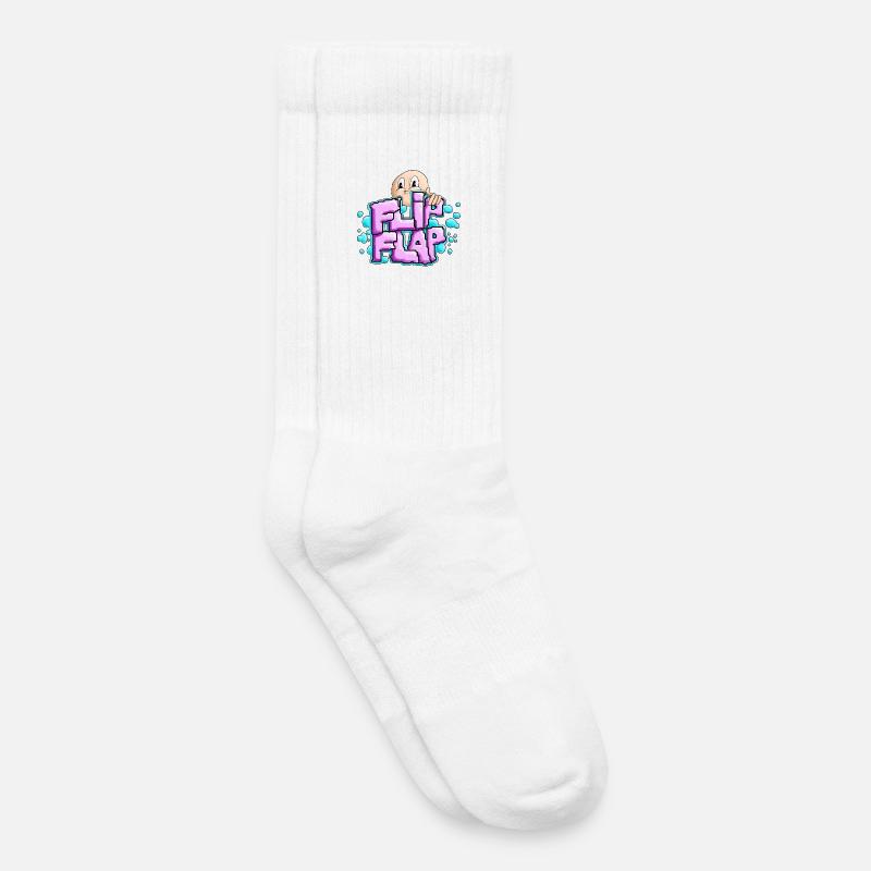 Fun Graffiti Bubble Flip - Kids Tennis Socks - white