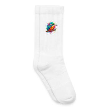 Martin-pêcheur - Chaussettes de tennis bio enfant - blanc - Droite