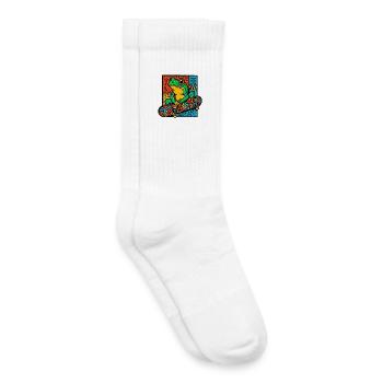 Frosch Skateboard - Kinder Tennissocken - Weiß - Rechts