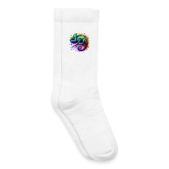 Caméléon - Chaussettes de tennis bio enfant - blanc - Droite