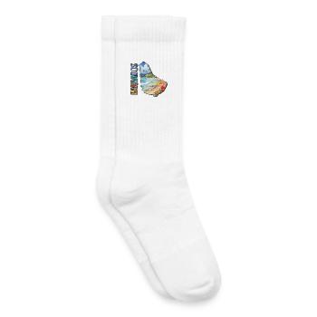 Watercolor Map Barbados - Kids Tennis Socks - white - Right