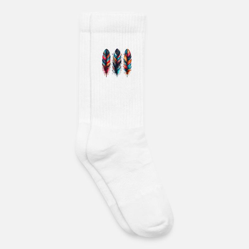 Feder - Kinder Tennissocken - Weiß