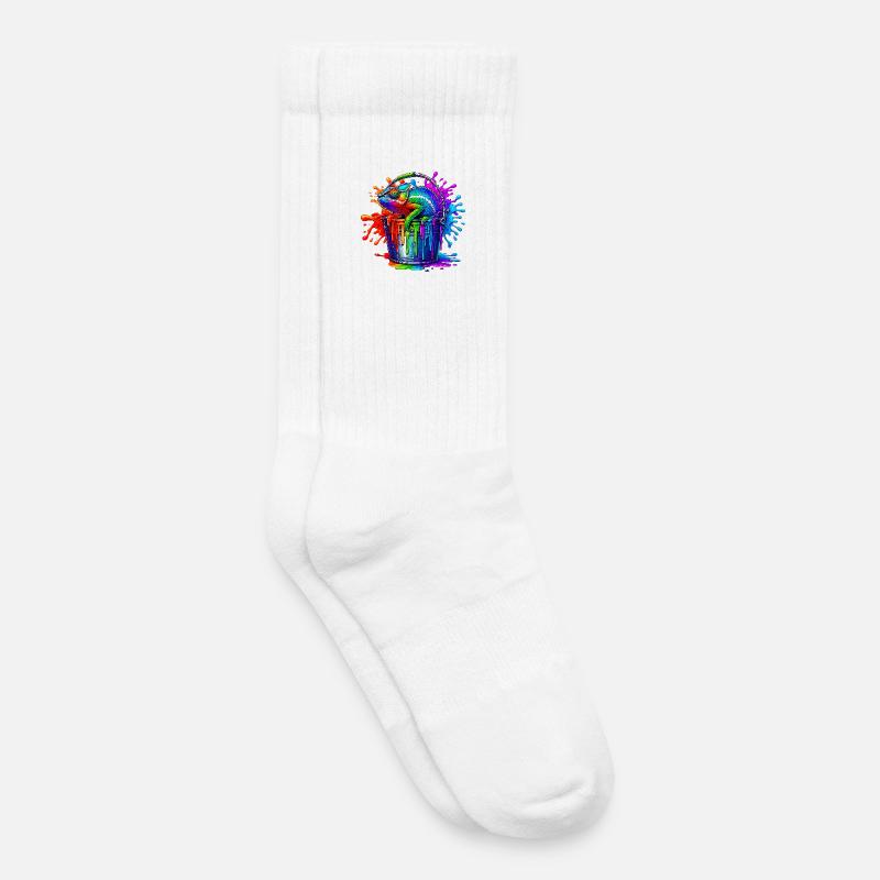 Chamäleon - Kinder Tennissocken - Weiß