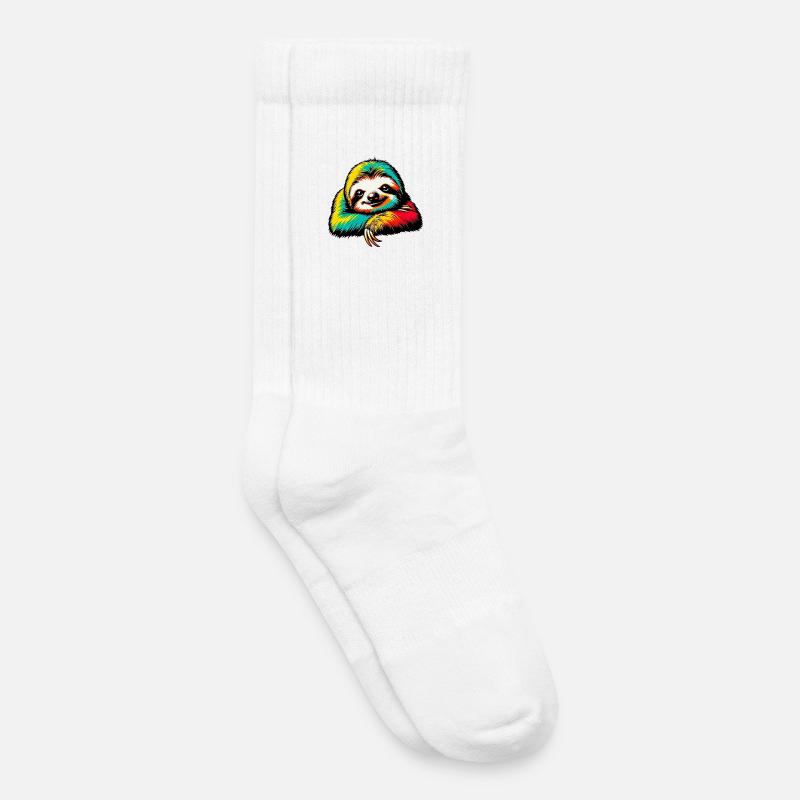 Faultier - Kinder Tennissocken - Weiß