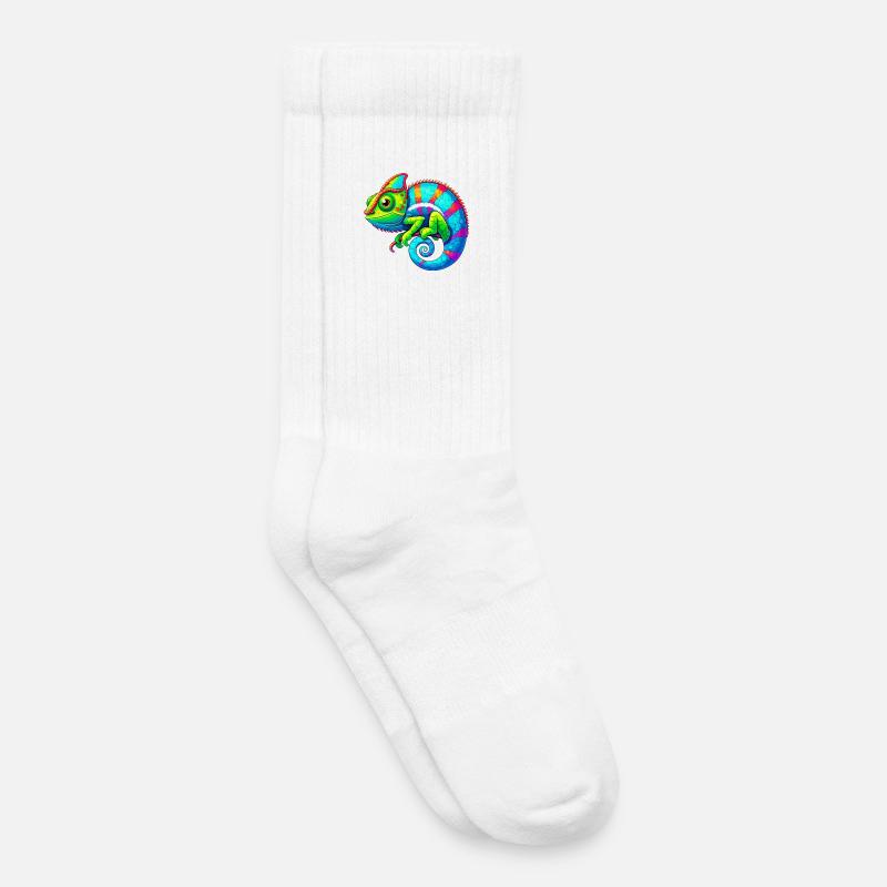 Chamäleon - Kinder Tennissocken - Weiß