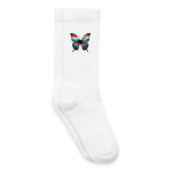 Schmetterling - Kinder Tennissocken - Weiß - Rechts