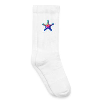 Étoile de mer - Chaussettes de tennis bio enfant - blanc - Droite