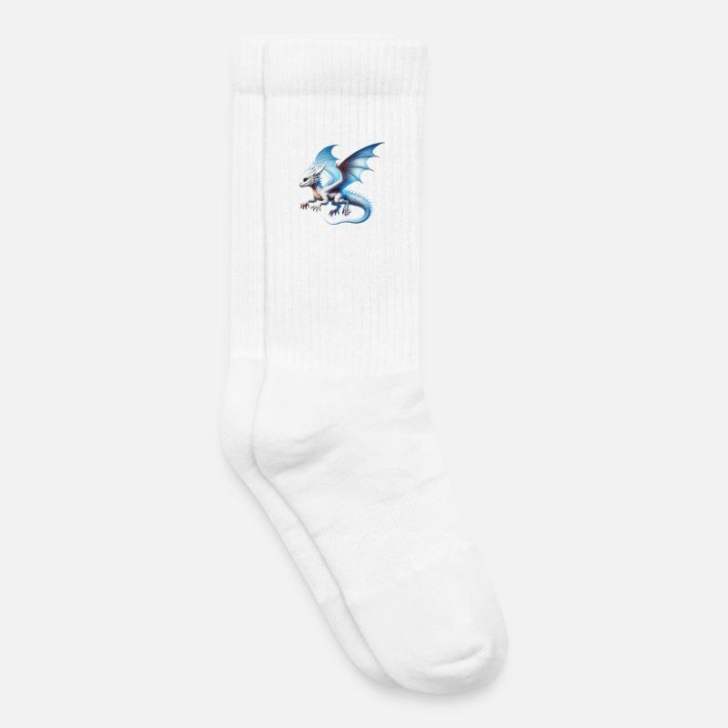 Drache - Kinder Tennissocken - Weiß