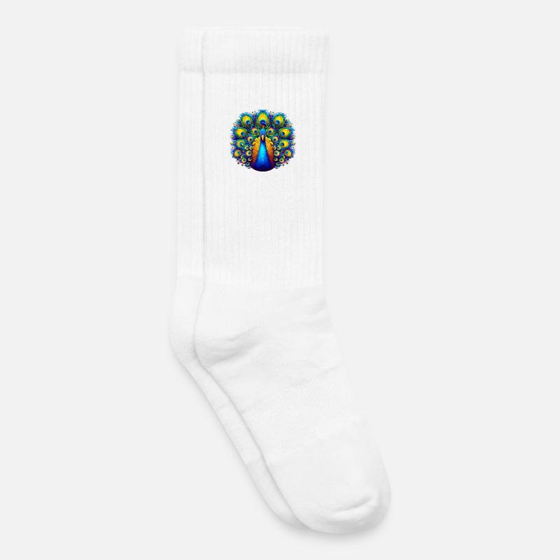 Pfau - Kinder Tennissocken - Weiß