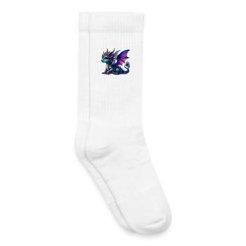 Drache - Kinder Tennissocken - Weiß - Rechts