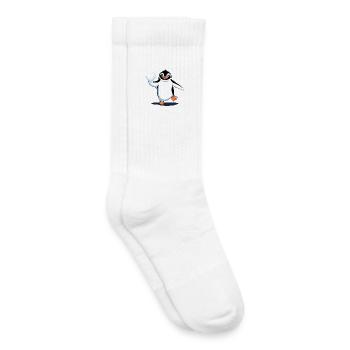 Pingouin Amoureux - Chaussettes de tennis bio enfant - blanc - Droite