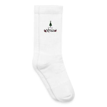Noël - Chaussettes de tennis bio enfant - blanc - Droite