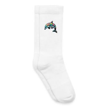 Delfin - Kinder Tennissocken - Weiß - Rechts