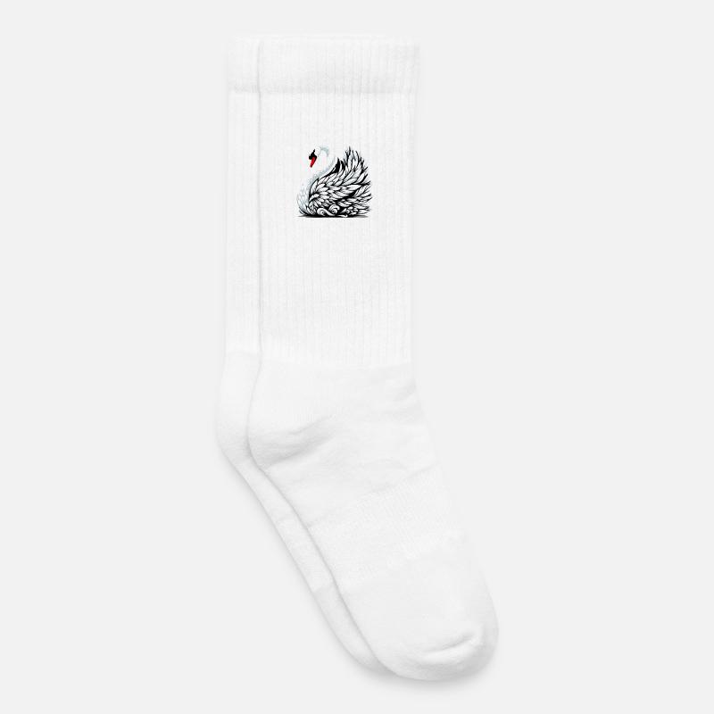 Schwan - Kinder Tennissocken - Weiß