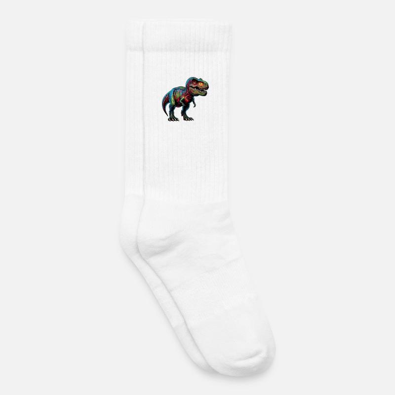 Dinosaurier - Kinder Tennissocken - Weiß
