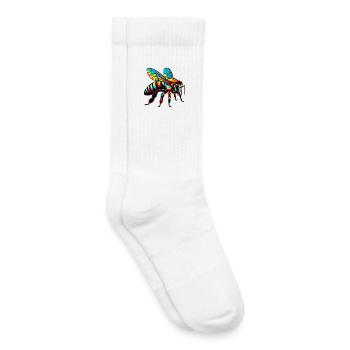 Abeille - Chaussettes de tennis bio enfant - blanc - Droite