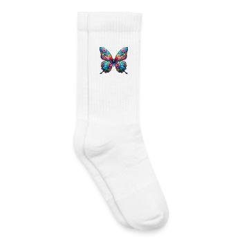 Schmetterling - Kinder Tennissocken - Weiß - Rechts