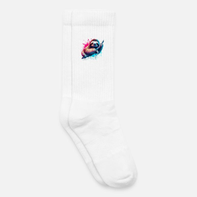 Faultier - Kinder Tennissocken - Weiß