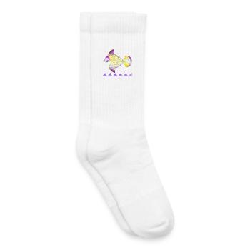 Golgener Fisch - Kinder Tennissocken - Weiß - Rechts