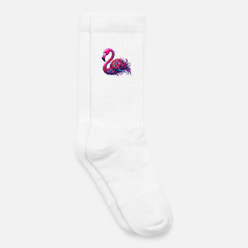 Flamingo - Kinder Tennissocken - Weiß