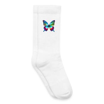Butterfly - Kids Tennis Socks - white - Right