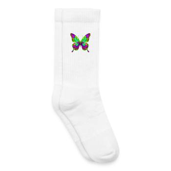 Papillon - Chaussettes de tennis bio enfant - blanc - Droite