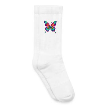 Papillon - Chaussettes de tennis bio enfant - blanc - Droite
