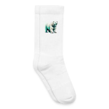 Weißer Eisbär - Kinder Tennissocken - Weiß - Rechts