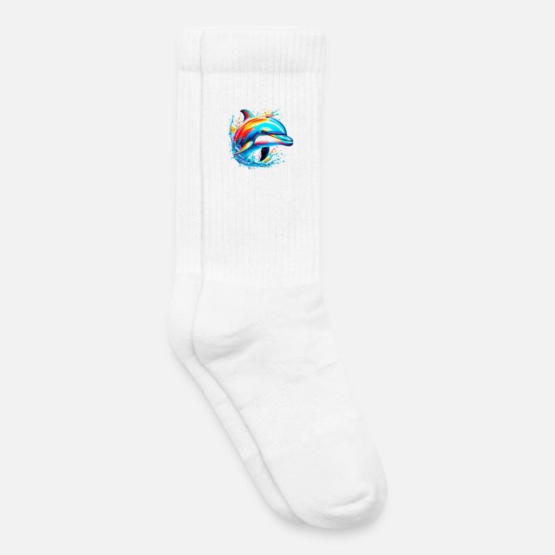Delfin - Kinder Tennissocken - Weiß