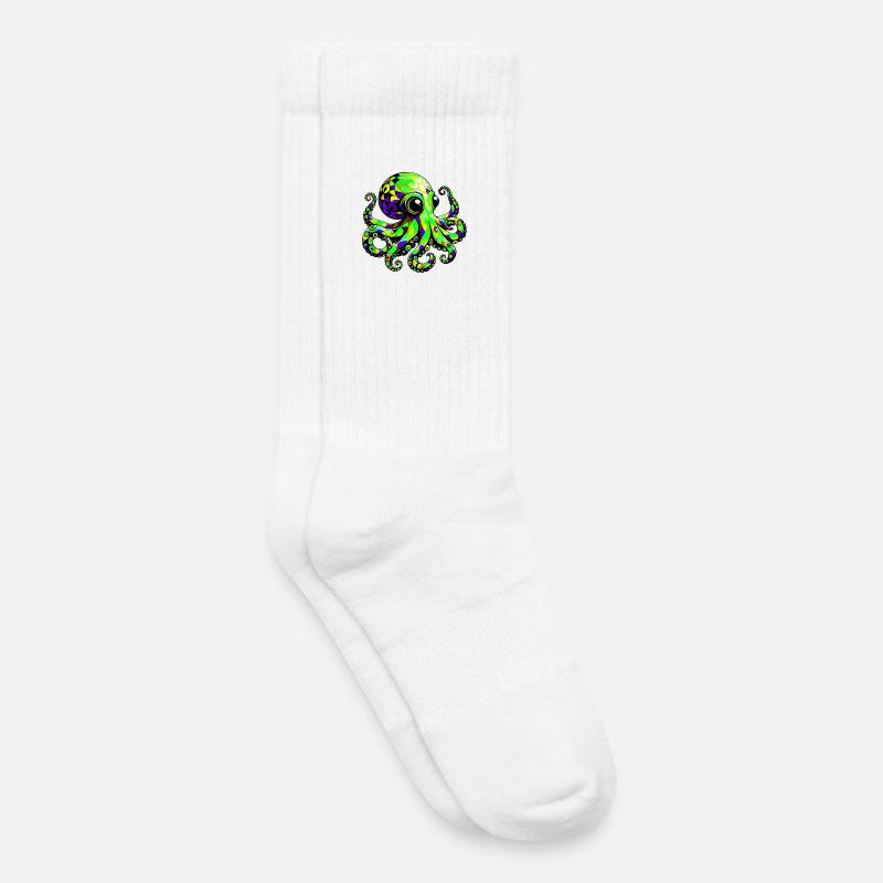 Krake - Kinder Tennissocken - Weiß