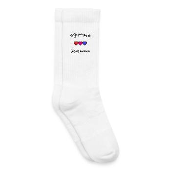 BONNE FÊTE. BONNE FÊTE MAMAN. FÊTE DES MÈRES - Chaussettes de tennis bio enfant - blanc - Droite