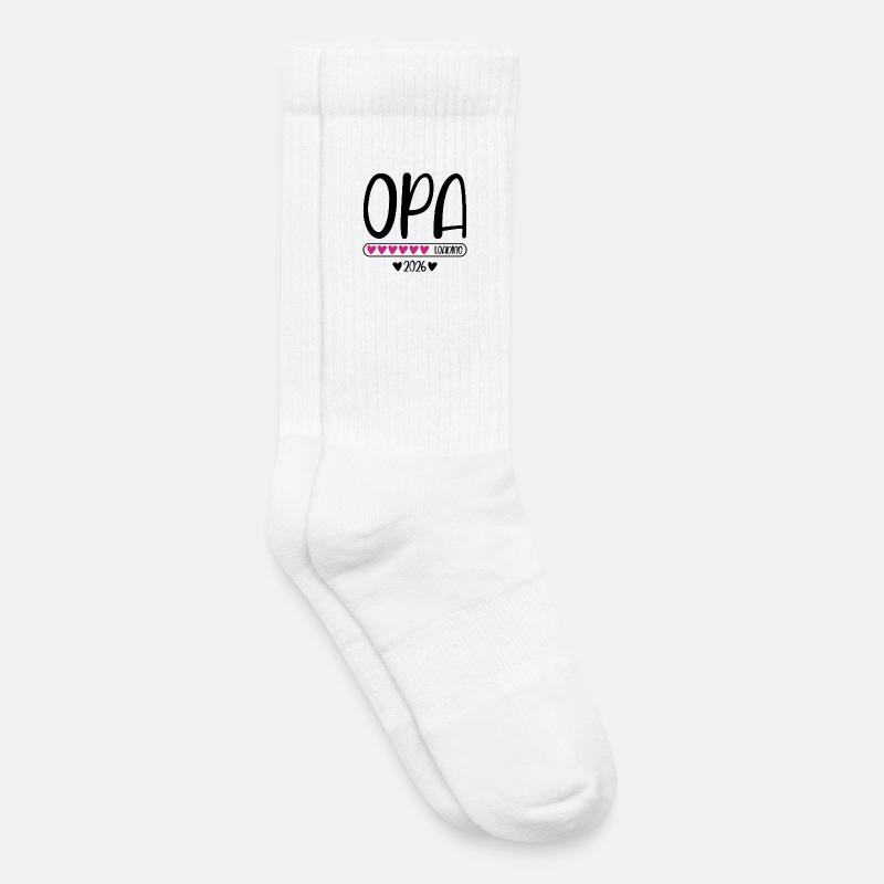 Opa 2026 loading - Kinder Tennissocken - Weiß