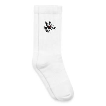 Croire pigeon - Chaussettes de tennis bio enfant - blanc - Droite