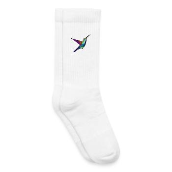 Kolibri farbig - Kinder Tennissocken - Weiß - Rechts