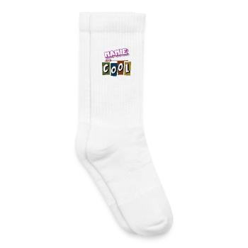 Mamie just cool - Chaussettes de tennis bio enfant - blanc - Droite