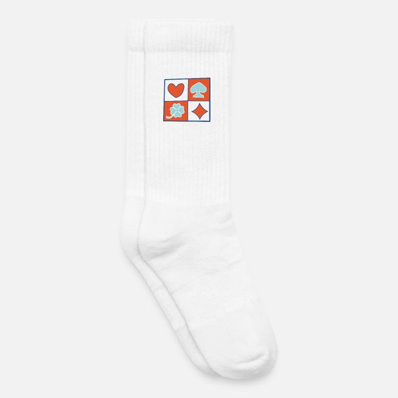 Damier 2 par helfspawn - Chaussettes de tennis bio enfant - blanc