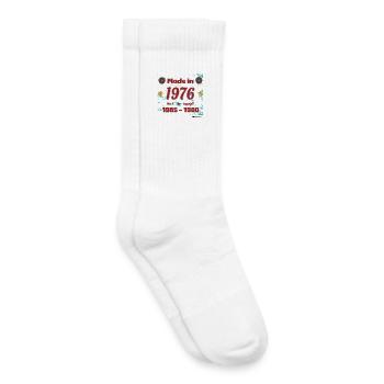 Retro 70s design with stars and discs - Kids Tennis Socks - white - Right