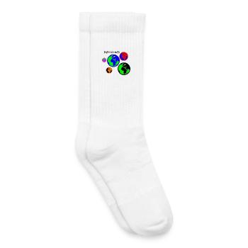 Erdfarben Verspielt - Kinder Tennissocken - Weiß - Rechts