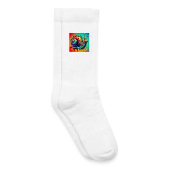 Schnecke - Kinder Tennissocken - Weiß - Rechts