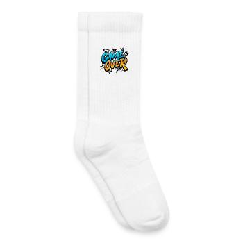 Game Over Conception de style graffiti - Chaussettes de tennis bio enfant - blanc - Droite