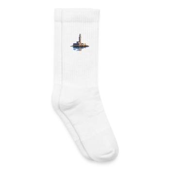 Island Rock Lighthouse - Kids Tennis Socks - white - Right